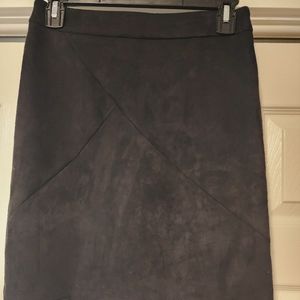 Simplee Black Suede Skirt, size small, NWT.
